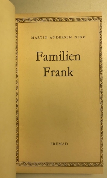 Familien Frank titelblad