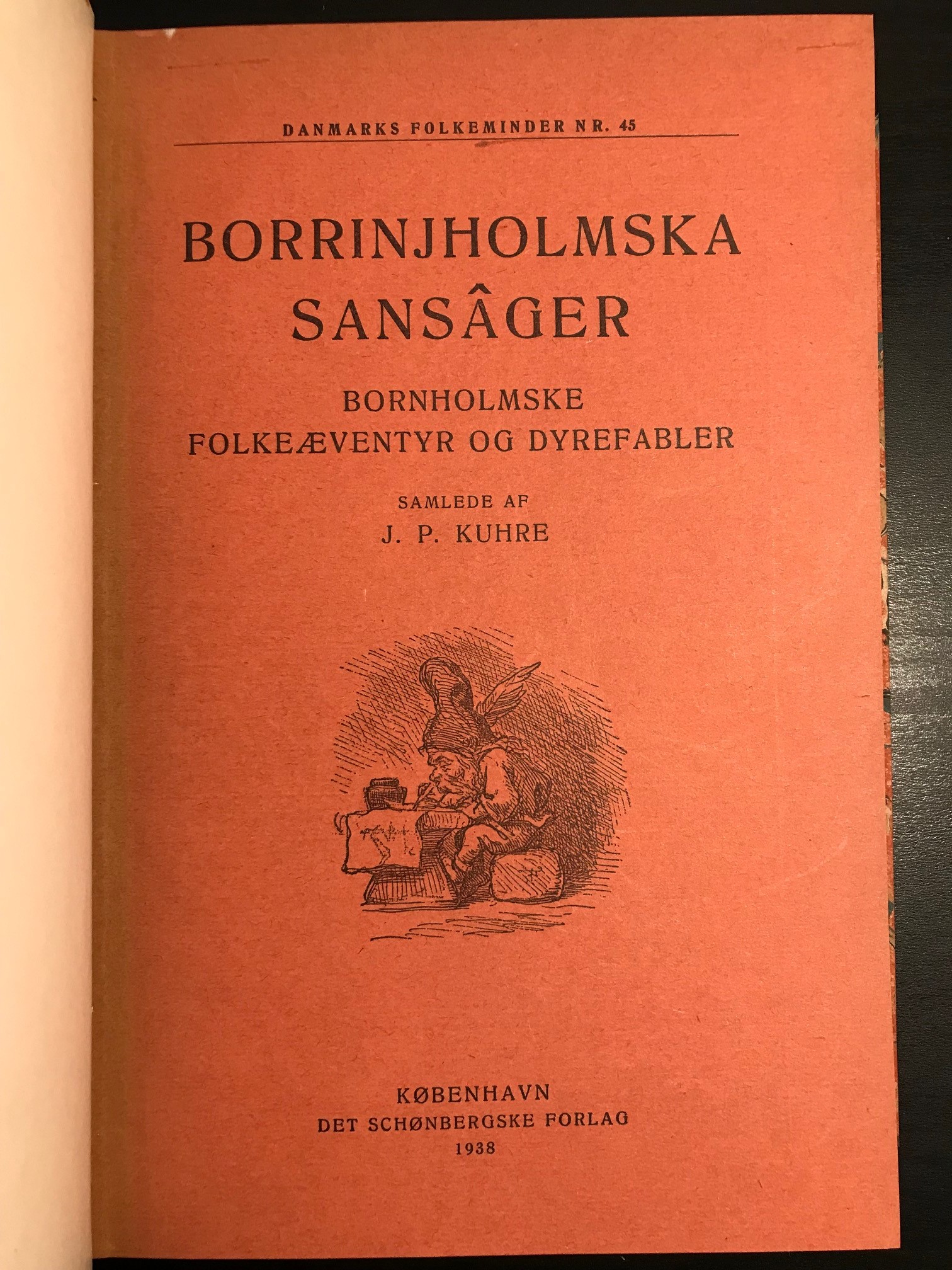 Borrinjholmska sansâger - Bornholmske folkeæventyr og dyrefabler titelblad